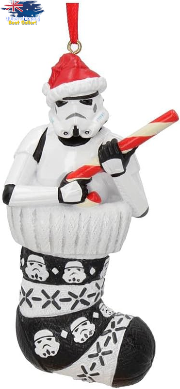 B5779U1 Stormtrooper Christmas Ornament - Hanging 11.5cm - White Holiday Decor
