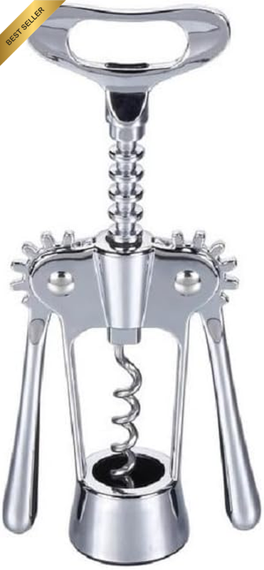 Wing-Type Corkscrew Wine Opener, Premium Zinc Alloy Wine Bottle Opener with Ergo