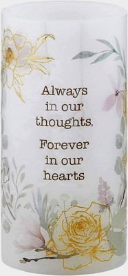 Heartfelt Lumology LED Candle  Always in our thoughts, forever in our hearts  8 
