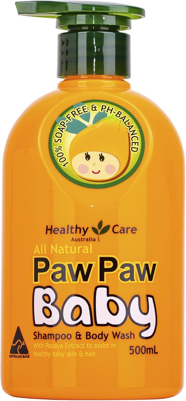 Natural Paw Paw Baby Shampoo & Body Wash - Organic Shampoo for Soft, Healthy Ski