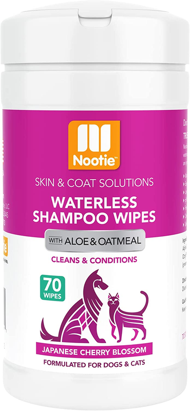 Nootie Waterless Shampoo Wipes for Dogs & Cats-Long Lasting Fragrances-Sold in o