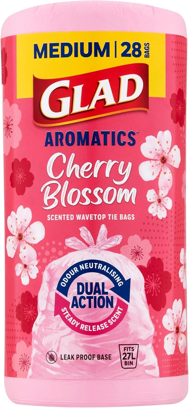 Aromatics Kitchen Tidy Bags, Cherry Blossom, Fits Medium 27L Bins (Pack of 28)