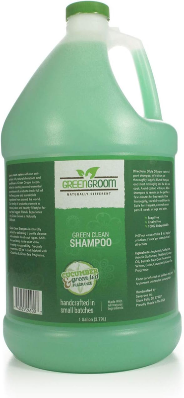 Green Groom Green Clean Dog Shampoo, 1 Gallon - Plant Based 