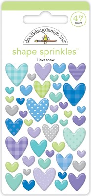 Doodlebug Sprinkles Adhesive Enamel Shapes-I Love Snow