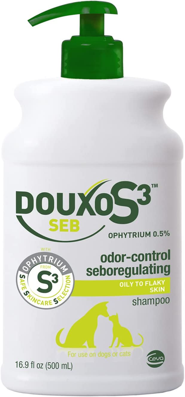 Douxo S3 SEB Pet Shampoo for Dogs Cats Seborrhea Relief,Oily to Flaky Skin,500ml