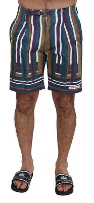 ショートパンツ DOLCE & GABBANA WHITE MULTICOLOUR COTTON SHORTS Dolce & Gabbana Multicolor Striped Stretch Cotton Shorts | eBay
