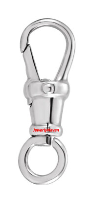19mm 925 Sterling Silver Dog Swivel Watch Lobster Triggerless Clasp ITALY
