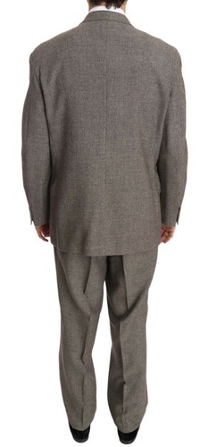 Pre-owned Dolce & Gabbana Dolce&gabbana Men Gray Suit 100% Wool Solid Oversized Three Buttons Blazer Pants