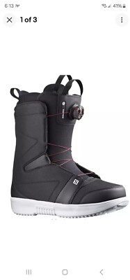 Nwt Salomon Faction BOA Black, White Snowboarding Boots Men 10.5