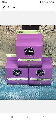 3 Boxes Cutex Care Swipe & Go No Spills Or Mess 10 Ct Nail Polish Remover
