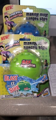 2x Max Liquidator Hydro Blaster Marine Mine Target Shot 1 Blue Green WATER Toy