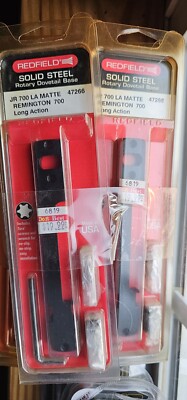 (1) Redfield JR 700 LA MATTE Scope Mount Base Remington 700 Long Action #47266 
