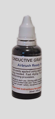 Graphite conductive paint Electroforming/Plating Brush and Airbrush ready (30ml)