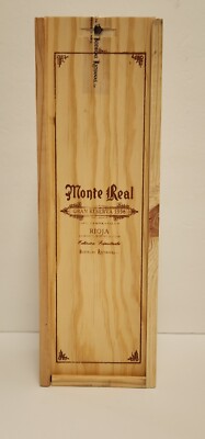 Spanish Wine Wood Box Monte Real Gran Reserva Rioja 