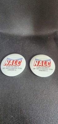 (2) National Association Of Letter Carriers 100 Years Pin NALC USPS