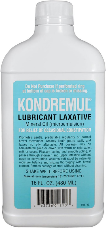 Lubricant Laxative, Mineral Oil, Plain Flavor, 16 Fluid Ounc