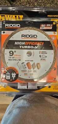Two pack--RIGID HIGH EFFICENCY TURBO 9INCH Mason DIAMONDBLADE