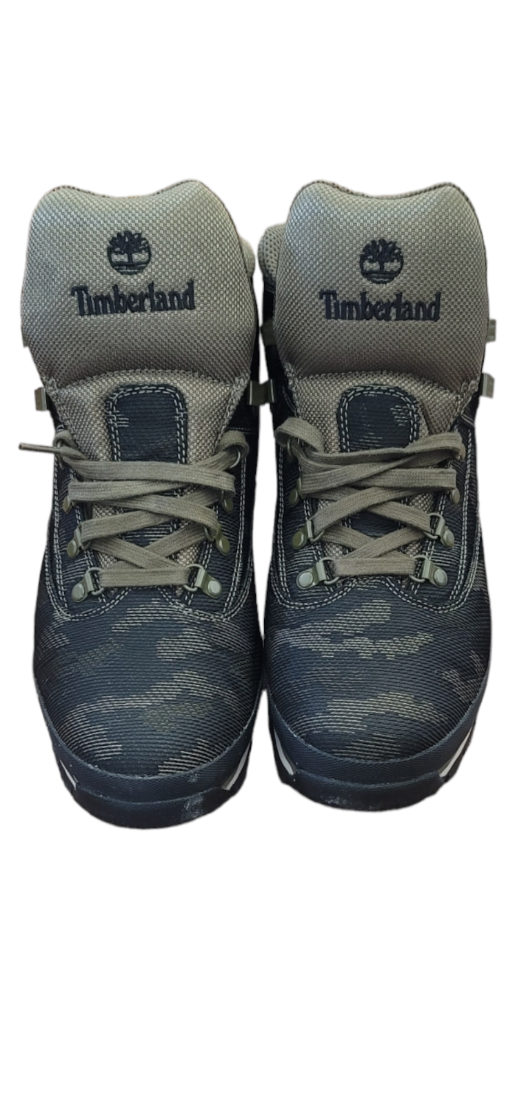 Timberland Euro Hiker Mid Black Jacquard Camouflage Size: Men's 13
