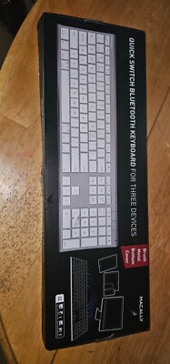 Macally Quick Switch Bluetooth Keyboard for Three Devices #ACEBTKEY