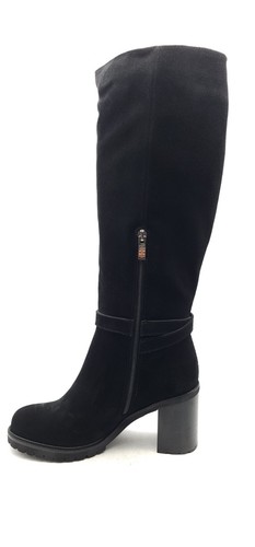 Pre-owned La Canadienne Women's Paul Buckled High Heel Boots Black Pick Size Msrp $650