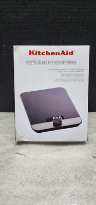 KitchenAid Digital Glass Top Kitchen Scale Smart Programming Dry & Liquid Black