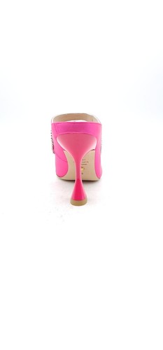 Pre-owned Stuart Weitzman Xcurve Crystal 100 Mule Pump Satin Magenta $595 Pick Size In Purple