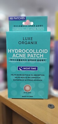 100% Authentic Luxe Organix Hydrocolloid Acne Patch Night Time (48 pieces)