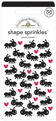 Crafts Doodlebug Sprinkles Puffy Picnic Parade Black Ants Smiles Hearts Repeats