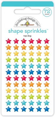 Crafts Doodlebug Sprinkles Top Dog Mini Stars Primary Colors Repeats Red Blue