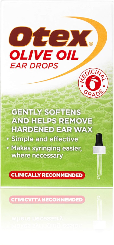 Olive Oil Ear Drops for Hardened Ear Wax, Bottle with Dropper, 10Ml