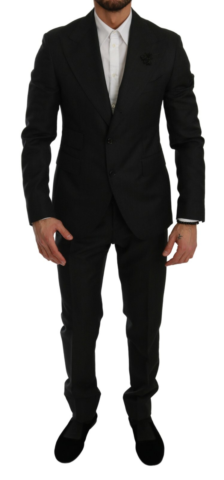 

DOLCE - GABBANA Костюм Черный Кристалл Пчела Slim Fit из 2 предметов EU46/ US36/ Рекомендуемая розничная цена 4000 долларов США