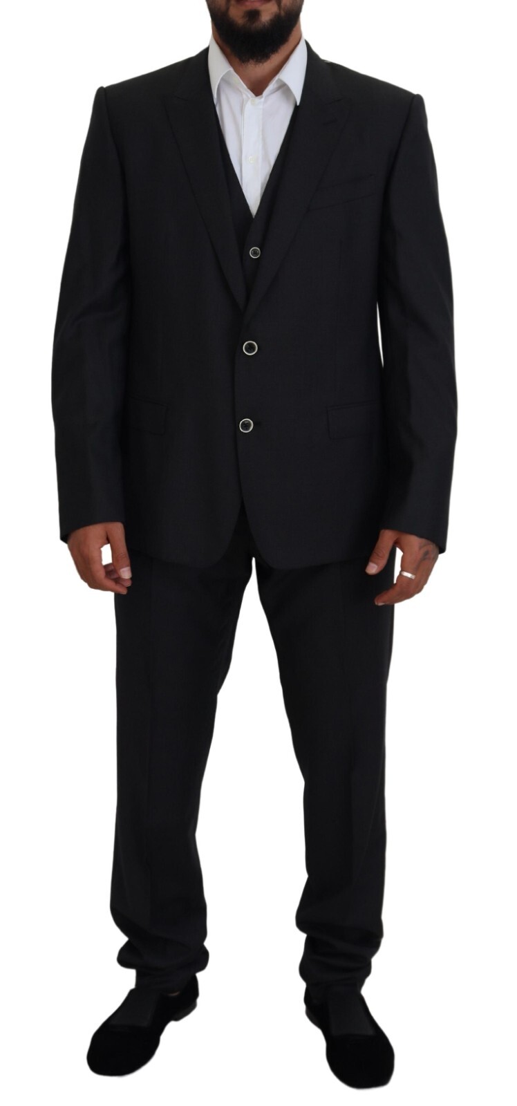 

DOLCE - GABBANA Костюм-тройка MARTINI, черный, однобортный, EU56/US46/ 2440usd