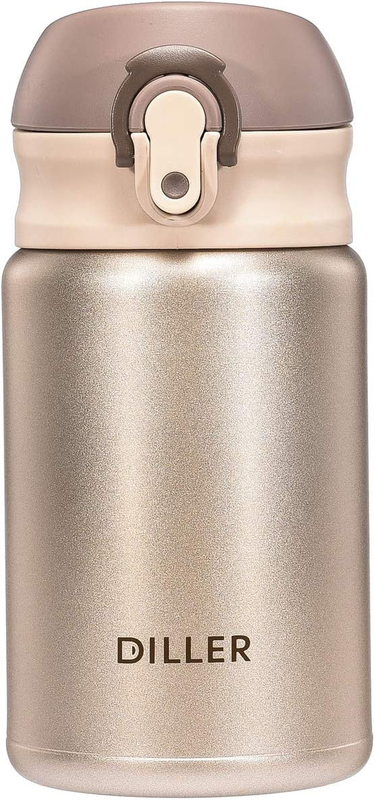 Thermal Water Bottle - 10 Oz Mini Insulated Stainless Steel Bottle, Leakproof Cu