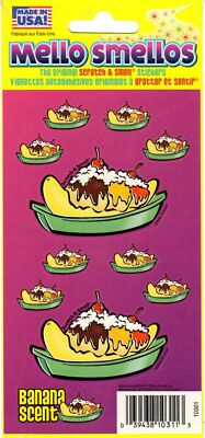 Banana Split Banana Scent Scratch and Smell Scrapbook Stickers (10301)