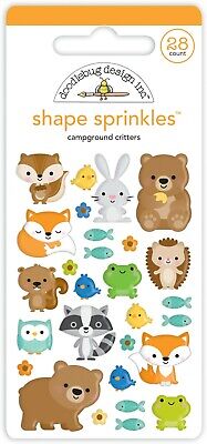 Crafts Doodlebug Sprinkles Puffy Campground Critters Bear Fox Owl Fish Bunny