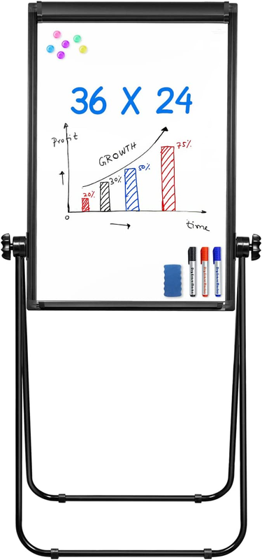 Stand White Board - 36X24 Magnetic Dry Erase Board Flipchart Easel Whiteboard, 3