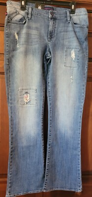 Rock & Republic Kasandra R010383 Womens Plus Size 16M Bootcut Blue Denim Jeans
