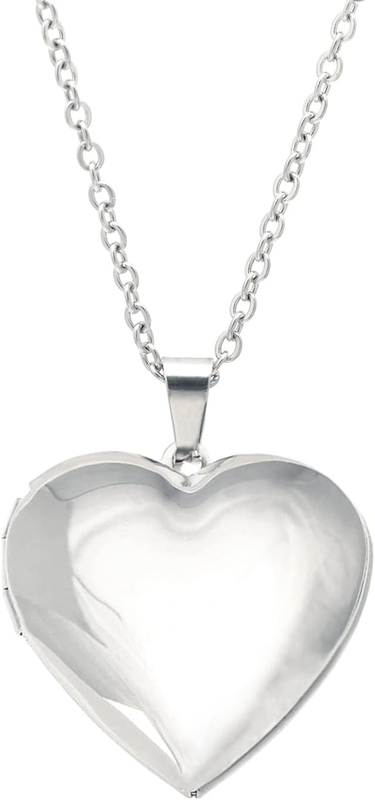 Heart Shaped Locket Pendant Necklace for Women