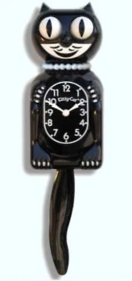 Black Lady Kitty Kit-Cat Clock: Small