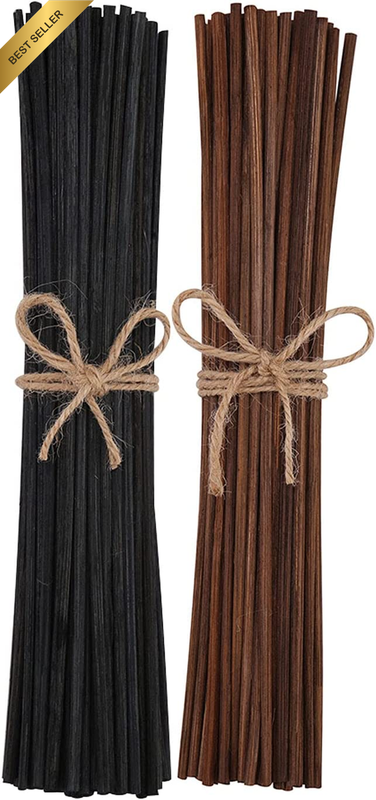 Pack of 100 Black Rattan Reed Sticks ,Reed Diffuser Sticks Replacement Rattan Re