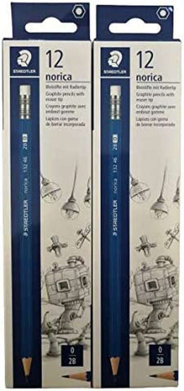 S Wooden Lead Graphite 2b Lead Pencil With Eraser, Total 24 Coun