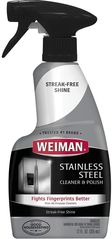Weiman Stainless Steel Cleaner and Polish Trigger Spray - Protects against Finge