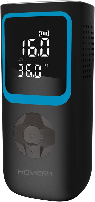 Portable Tire Inflator with Digital Display, USB-C Recharge, 150 PSI Max, Auto Shut-Off & LED Light - Compact Cordless Air Pump for Car, Motorcycle, Bike, Sports Balls & More