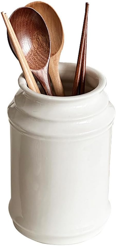 Ceramic Cutlery Holder for Kitchen, Utensil Holders Ceramic, Countertop Cooking