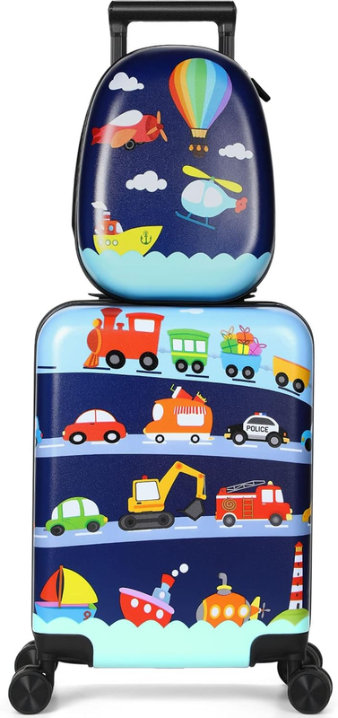 Kids Luggage and Backpack 18 Suitcase with Spinner Wheel Har