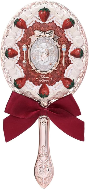 Strawberry Cupid Hand Mirror,Vintage Handheld Mirror,Fancy & Pretty Princess Mir
