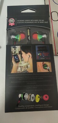 Gogroove AudiOHM iDX GGAOIDX100RSEW Ergonomic Earbuds with Hands-free MIC - NEW!
