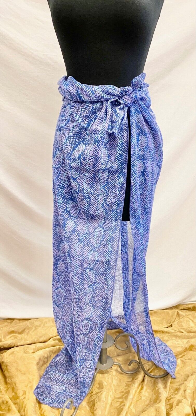 BECCA Сине-фиолетовый саронг с принтом питона, змеи и животных, юбка с запахом, шаль, накидка 1