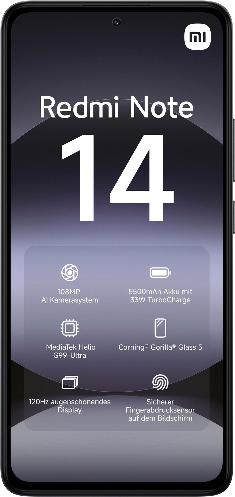 XIAOMI Smartphone Redmi Note 14 6,67Zoll AMOLED 128GB Dual-SIM schwarz B-WARE - Bild 2 von 9