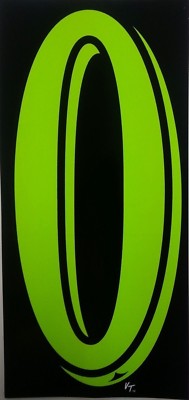 Green dealer vinyl window numbers #0 three packs of twelve 7.5'' auto supplies